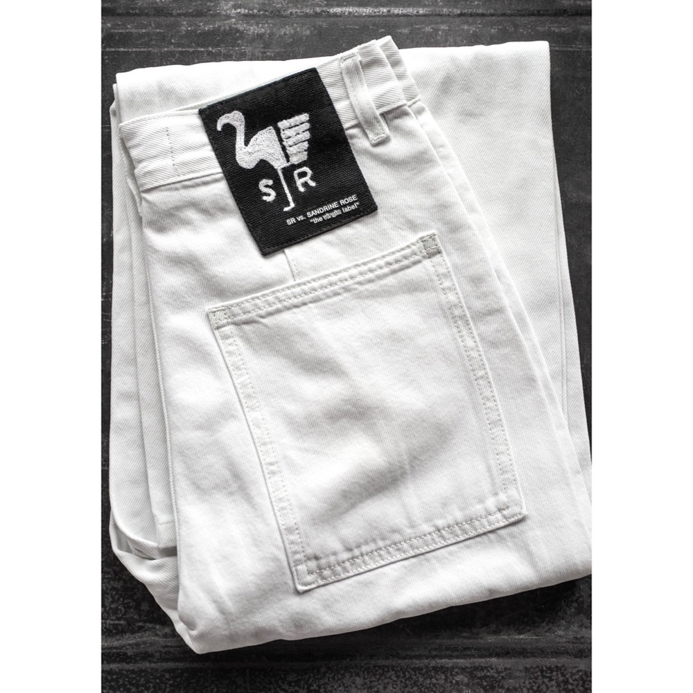 NWT Dust White Sandrine Rose Wide Curve Leg Pants sz 24